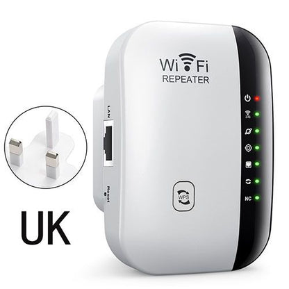 Upgraded Version 300Mbps Wireless WIFI Repeater 2.4G Booster Router WiFi Range Extender With network cable Wi-Fi Signal Amplifier 802.11N Network Card Adapter For PC 7 Status Light Wireless Repeater