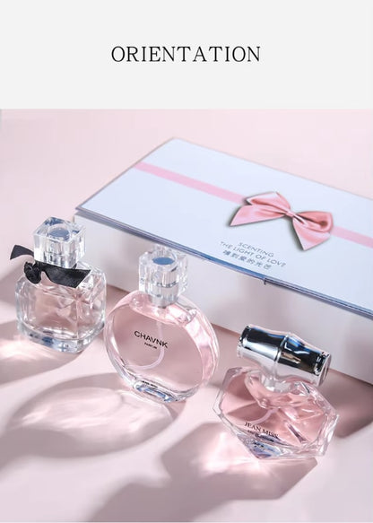 Best Sale 3PCS Custom Luxury Ladies Perfume Flowers Set 30ml*3 Perfume Bottles Birthday Christmas Party Dating Perfume Gift Set