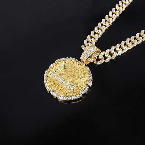 new last supper pendant necklace for men pendant with cuban chain necklace iced out bling bling chain gift fashion necklace hip hop rapper jewelry accessories for men/women