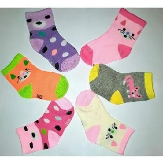 Fashion 12 Pairs Baby Socks 0-12 Months Newborn Assorted.12Pair of Baby Socks Suit for Baby Age:0-1 Years old Mixed Color Anti-slip Cotton Polyester Washable and Reuseable