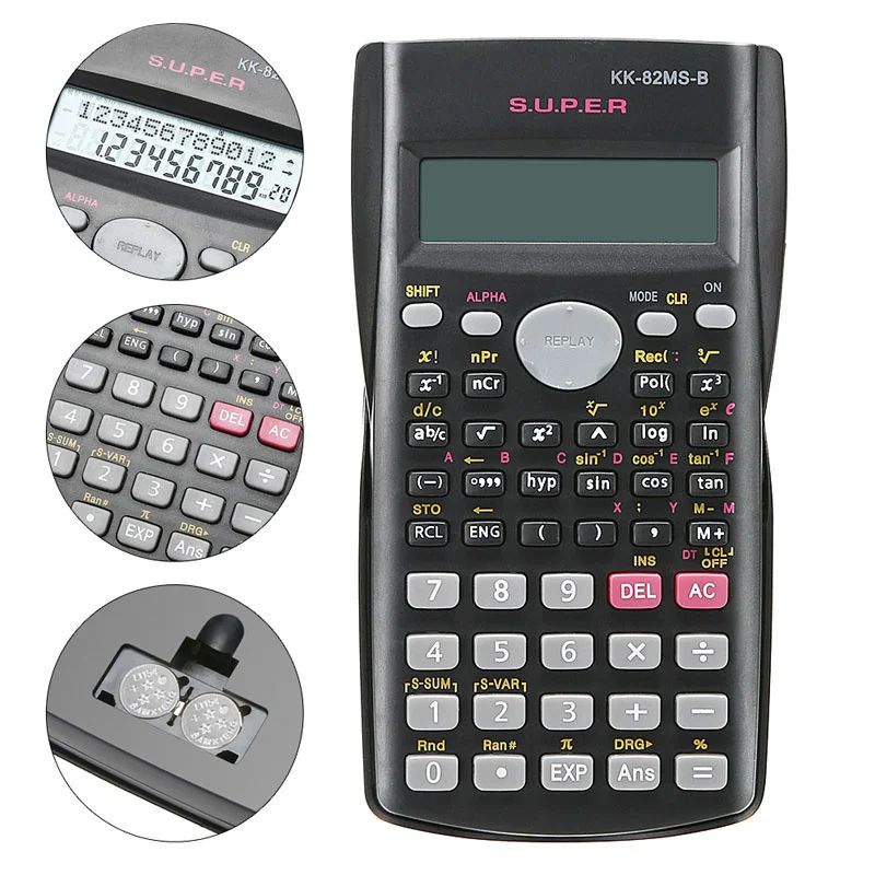 Scientific Calculator with 240 Functions and 2-Line Screen Multi-purpose Portable Student Calculator for Math Teaching ,Display Digital LCD Scientific Calculator