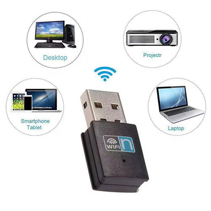 300Mbps 2.4Ghz Wireless Network Card Wifi Receiver USB Ethernet to Wifi Adapter Mini WIFI Signal Receiver Transmitter Signal Extender for Laptop