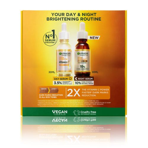 【Discounted】Garnier Day & Night Vitamin C Booster Serum Routine Pack