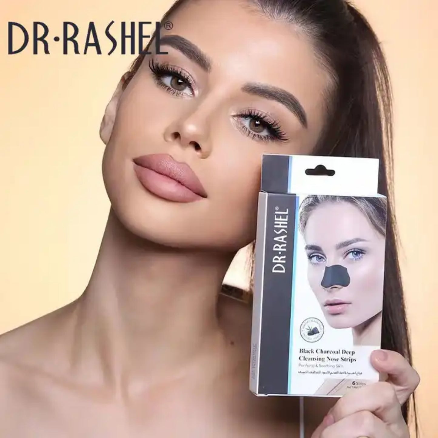 Dr. Rashel 6PCs Charcoal Nose Strips Deep Cleansing Removes Blackheads Exfoliating Strip - Dr Rashel