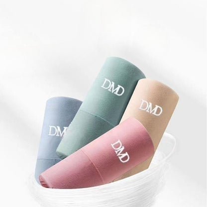 4PCS Pure Cotton Women's Panties Ladies Graphene Antibacterial High Waist Belly Hip Lift Seamless Breathable Women's Underwear