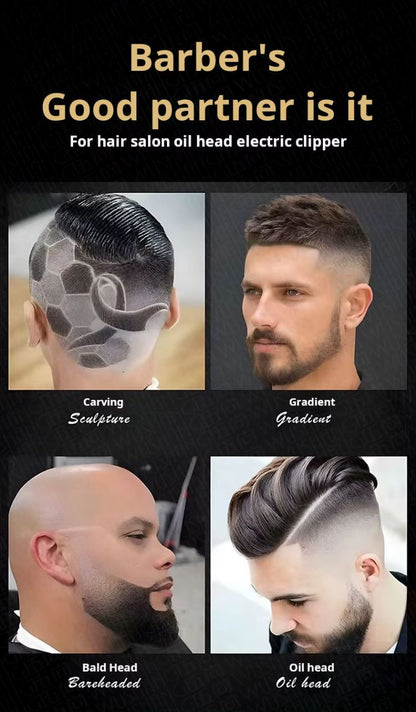 Hair Clipper USB Electric Rechargeable Electric Hair Clipper Professional Hair Trimmer Electric Hair Clipper Oil Head Carved Bald Wigs Hair Cutting Tools Shaping Shaving Machine