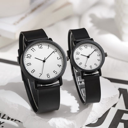 2 PCS/Set New Style Brand Versatile Fashion Simple Niche Fashion Student Men And Women Watch High-Looking Couple Watch