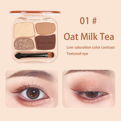 Rabbit Witch Sweet Fun Party eye shadow quad Pearlescent Matte Large Ground color eye shadow Plate Student Fair Price Makeup