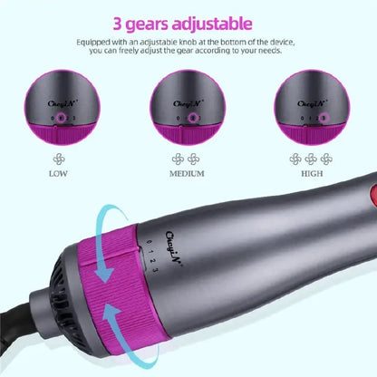 Hair Dryer Brush 350W Hair Brush Low Noise 180 ℃ 3 Speed Anti Scald Design Negative Ion Hair Styling Tools Multifunctional Electric Hot Air Blow Combs Tourmaline Ceramic Hair Dry Brush