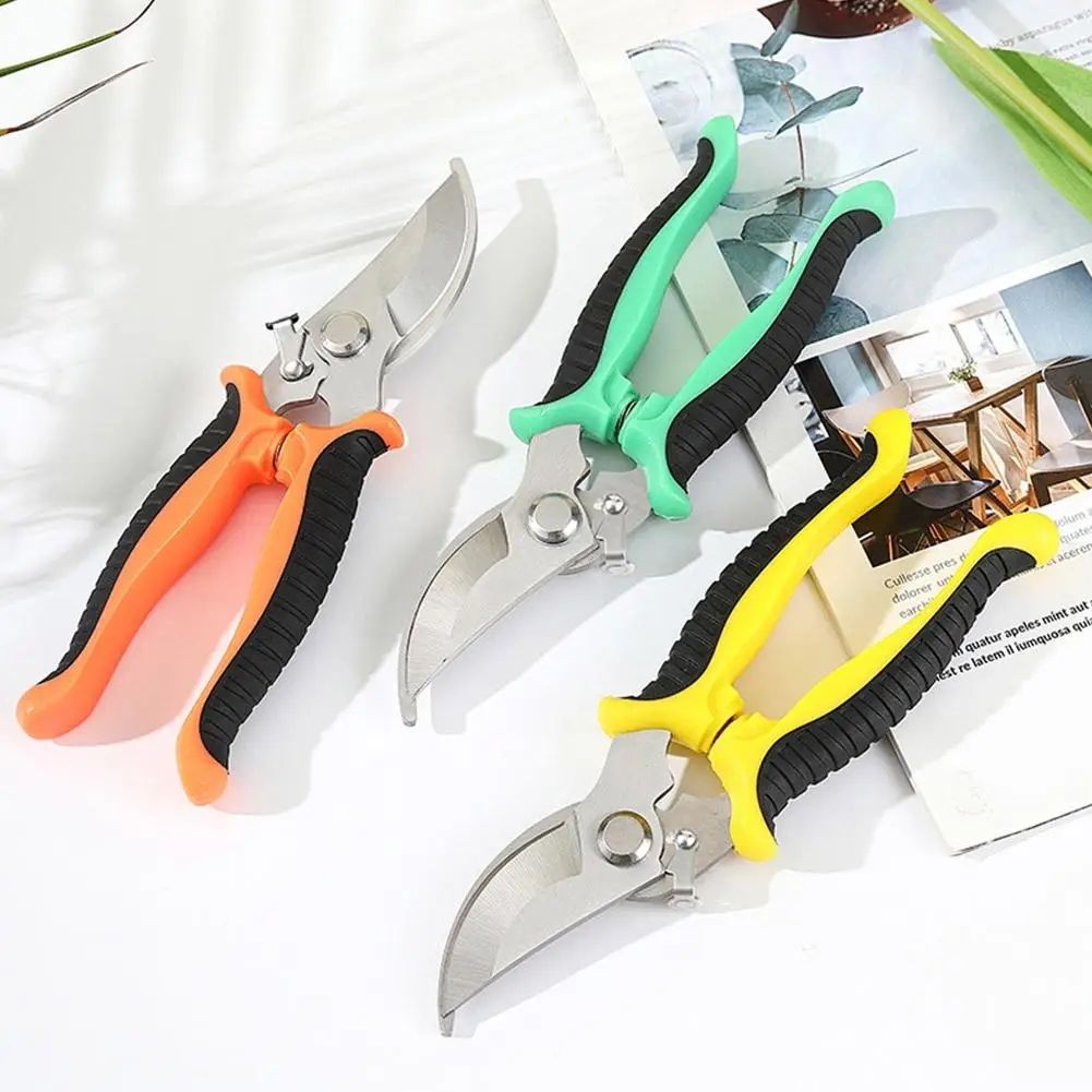 1Pcs Pruner Garden Scissors Professional Sharp Bypass Pruning Shears Tree Trimmers Secateurs Hand Clippers Garden Beak Scissors