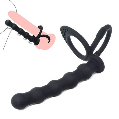 Silicone Anal Plug With Penis Ring,Anal Beads With Cock Ring,Anal Sex Toys,Anal Toys For Men,Women And Beginners,Sex Toy For Vagina,Anal Training For Anal Trainer,Anal Butt For Couples,G Spot Plug Toy