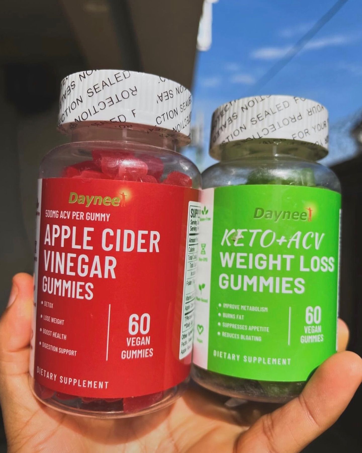 Apple Cider Vinegar (500mg) | Dietary Vinegar For Detox 500mg Sexy Look Detox, Cholesterol, and Energy Vitamins B9 and B12 Promotes Sexy Body ACV Gummies