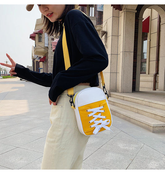 Canvas Crossbody Bag Mini Bag Shoe Style Small Bag Mobile Phone Bag pouch