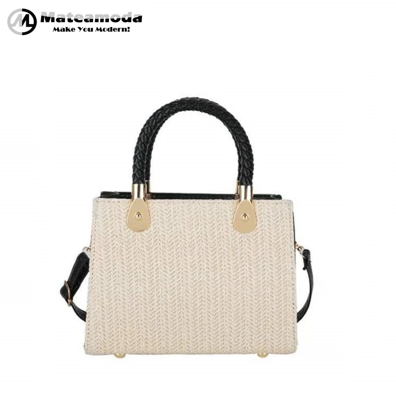 Mateamoda Chic Woven Texture Structured Handbag Crossbody Bag