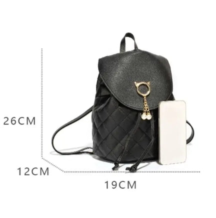 Fashion Women Mini Backpack PU Leather Cute Children Small Drawstring Backpacks Casual Student Bookbags