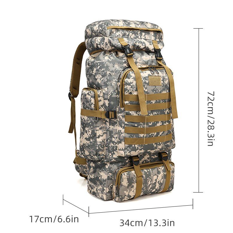 Travel Large Capacity Camo Mountaineering Multi-Functional Camping Hiking Sports Backpack