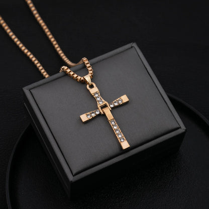 Men's NK Exquisite Stainless Steel Necklace Cross Speed and Passion Cold Style Necklace Personality No Fading Chain