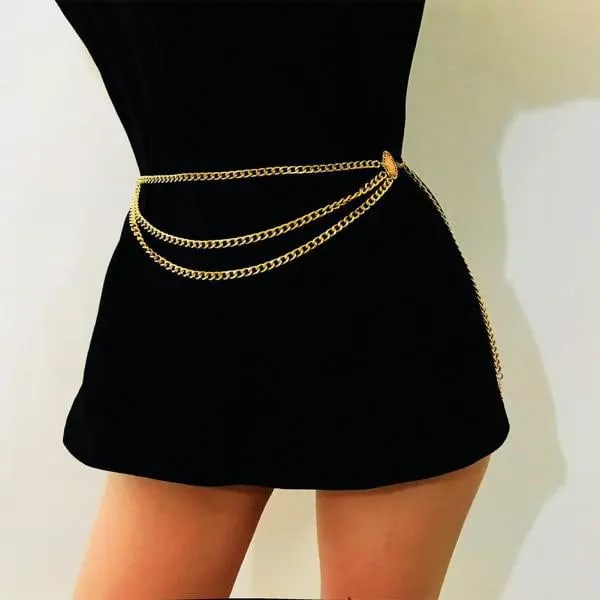 Women Waist Chain Silver Gold Color Sexy Multi-layered Retro Tassels Waist Belt Chain Female Jewelry