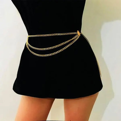 Women Waist Chain Silver Gold Color Sexy Multi-layered Retro Tassels Waist Belt Chain Female Jewelry
