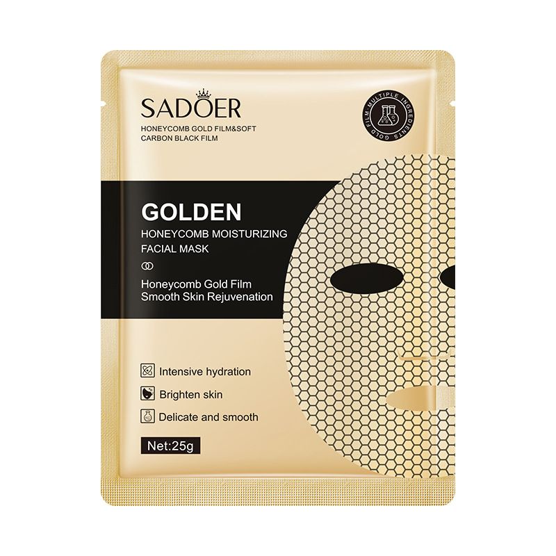 3PCS Golden Honeycomb Moisturizing Facial Mask – Hydrating and Moisturizing