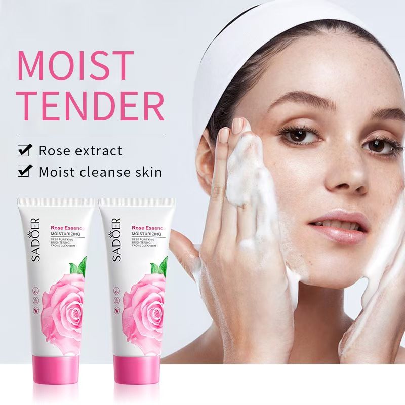 Facial cleanser SADOER rose cleanser 100g deep cleanser moisturizing skin brightening cleanser facial cleanser
