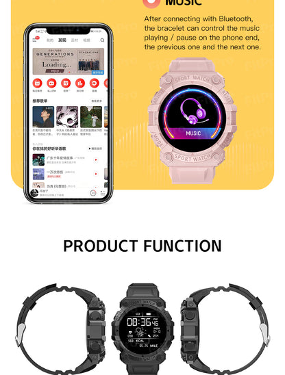 RichRipple FD68S Smart Watch For Men Women Outdoor Sports Waterproof Fitness Tracker Heart Rate Blood Monitor Bluetooth Smart Watch For IOS Android