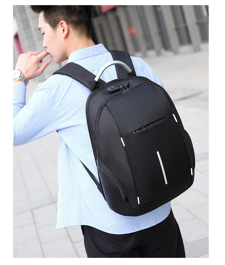 Combination lock backpack Cross-border multi-purpose laptop backpack large capacity business bag men's USB charging backpack travel bag