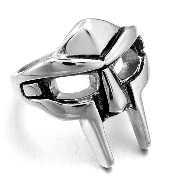 Vintage Goth Mf Doom Mask Adjustable Joint Ring For Men Gladiator Punk Egyptian Pharaoh Male Open Ring Jewelry