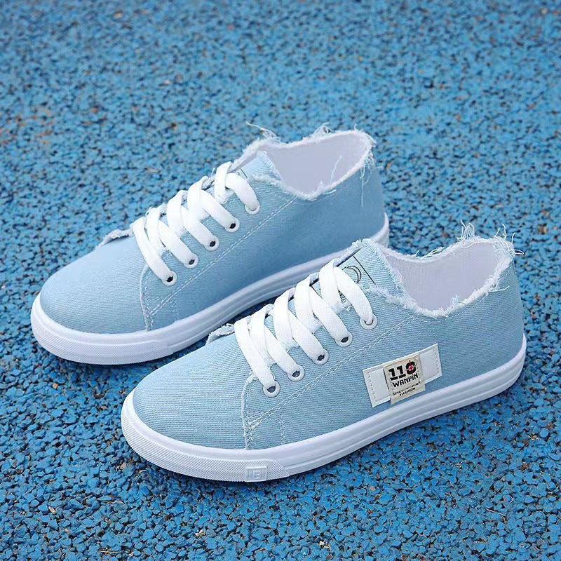 New Arrivals Women's canvas shoes Flats sneakers breathable and anti-slip classic sports shoes blue