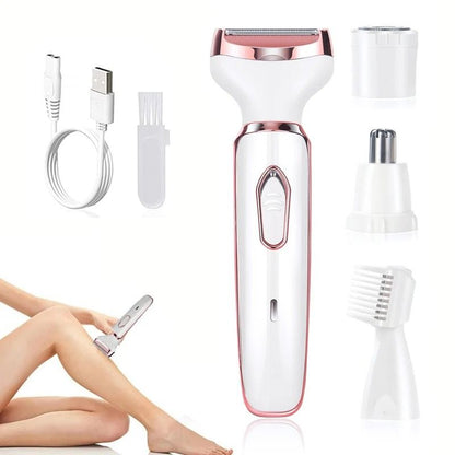 4 in 1 Electric Razor for Women Full Body Hair Trimmer Arm Armpit Private Hair Removal Instrume Lady Shaver Body Hair Removal Epilator Painless Cordless Trimmer Razor Gifts For Women