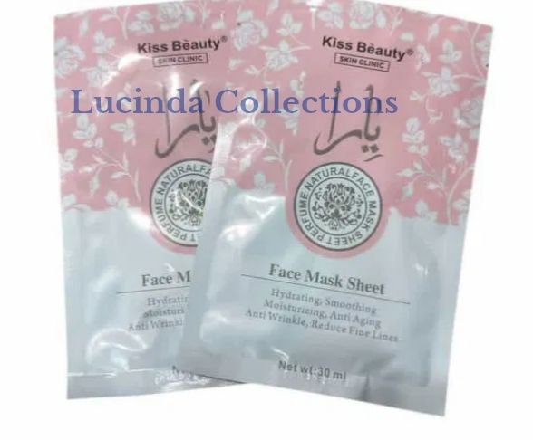 10 PIECES Skin Clinic Arabic Perfume Natural Sheet Mask Pack Anti Acne Soothing Repair Hydrating Facial Mask Wholesale Kiss Beauty Anti wrinkle Aging Yara Soothing Repairing Moisturizing Face Mask