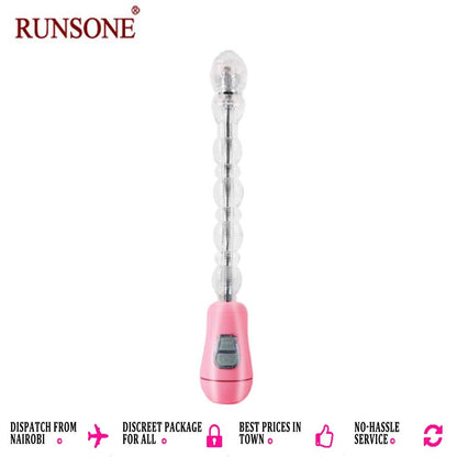 Vibrating Anal Beads Anus Butt Plug Clitoral Vaginal Vibrator Flexible Long Prostate Massager Waterproof Bendable Anus Clit Stimulator Adult Sex Toy for Men Women Couple