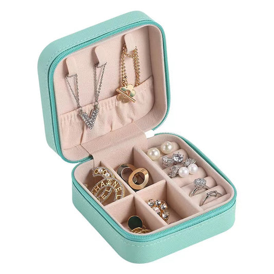 Portable Jewelry Storage Box Candy Color Travel Storage Box Jewelry Box Earrings Necklace Ring Jewelry Storage Box Display Box