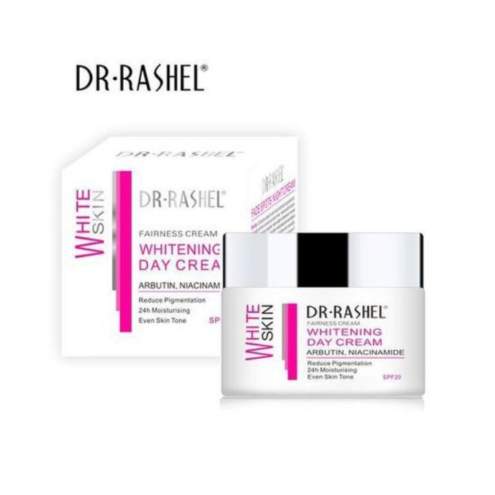 Dr. Rashel White Skin Fade Series - Facial Cleanser, Face Serum, Day Cream & Night Cream with Arbutin, Niacinamide Whitening Dark Spots