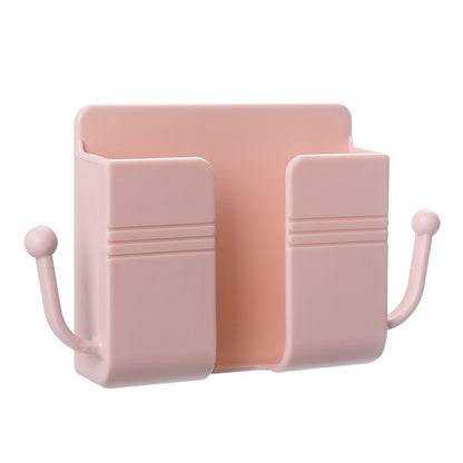 Mobile Phone Holder Wall Mounted Organizer Storage Box Wall Charger Hook Cable Charging Dock Multifunction Holder Stand