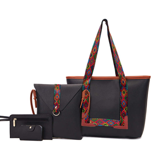 4 PCS Women Bags Handbags Ladies Bags Purse Tote Bags Shoulder Bags