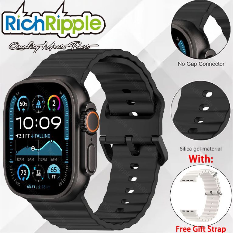RichRipple Smart Watch Series 11 Ultra white Case with fashion Sport Band M wireless charging Fitness Tracker Blood Oxygen & ECG Apps Always-On Retina Display Water Resistant SmartWatch