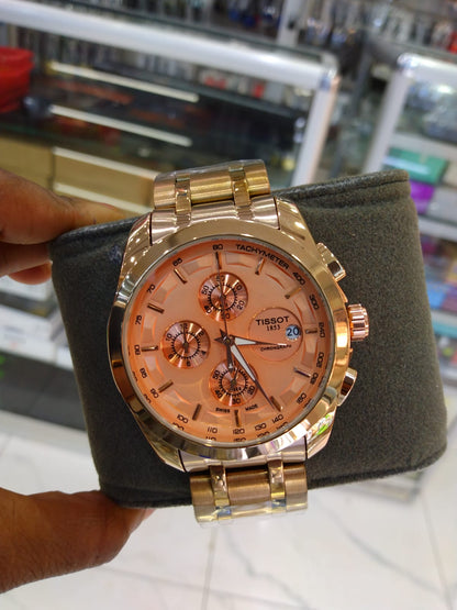 Kalbor Couple Watches Set – Matching His & Hers Round Quartz Wristwatches with Stainless Steel Bands, Splash-Resistant 30 m, Elegant Gift Pack, Classic Black & White Dial Combo