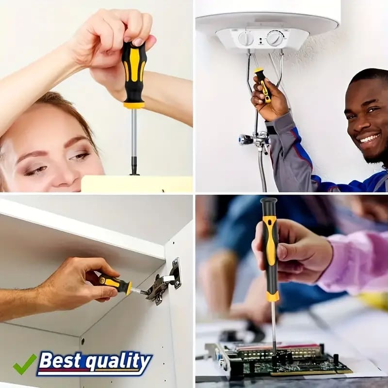 16-Piece Household Tool Set with Wire Crimpers and Iron Handles - Multifunctional Hand Tool Kit for Home Repair, Vehicle Maintenance & DIY Projects - Essential Hammer, Wrench & Screwdriver Combo