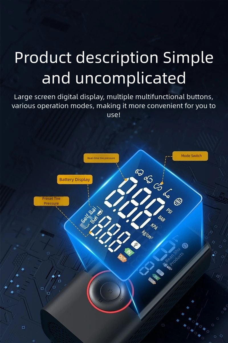 4000 Ah Wireless Car Air Compressor Air Pump PortableAir Pump Electric Tire Inflator Pump for Motorcycle Bicycle Boat AUTO Tyre Balls Inflatable,power bank,portable charger