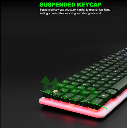 2in1 Luminous keyboard and mouse set Mouse Combos Mechanical feel e-sports gaming mouse keyboard set