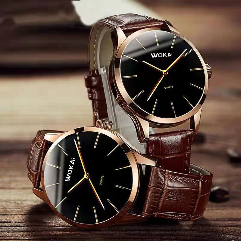 Men Watch Leather Straps Stainless Steel Good Quartz Luxury Man Wristwatch Waterproof Watches Male Watch Wrist Watch Valentines Christmas Birthday Gift Fashion