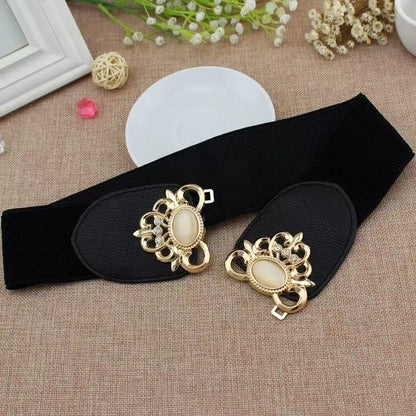 Women's Elastic Lady's Belf Women's Elastic Belt Fashion Elastic Wide Waist Seal New Casual Dress Versatile Decoration Trouser Belt