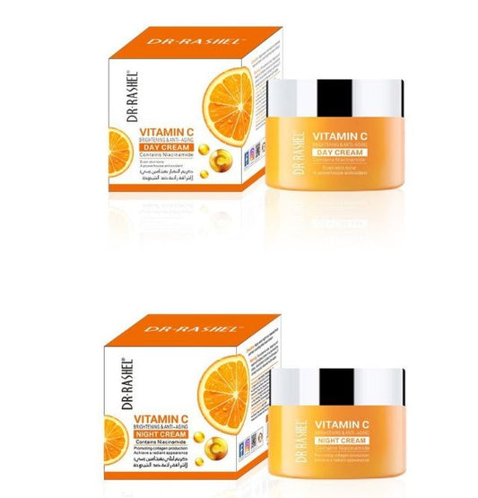 Dr Rashel Vitamin C DAY Cream and NIGHT Cream With Niacinamide Brightening & Anti-Aging Face Cream