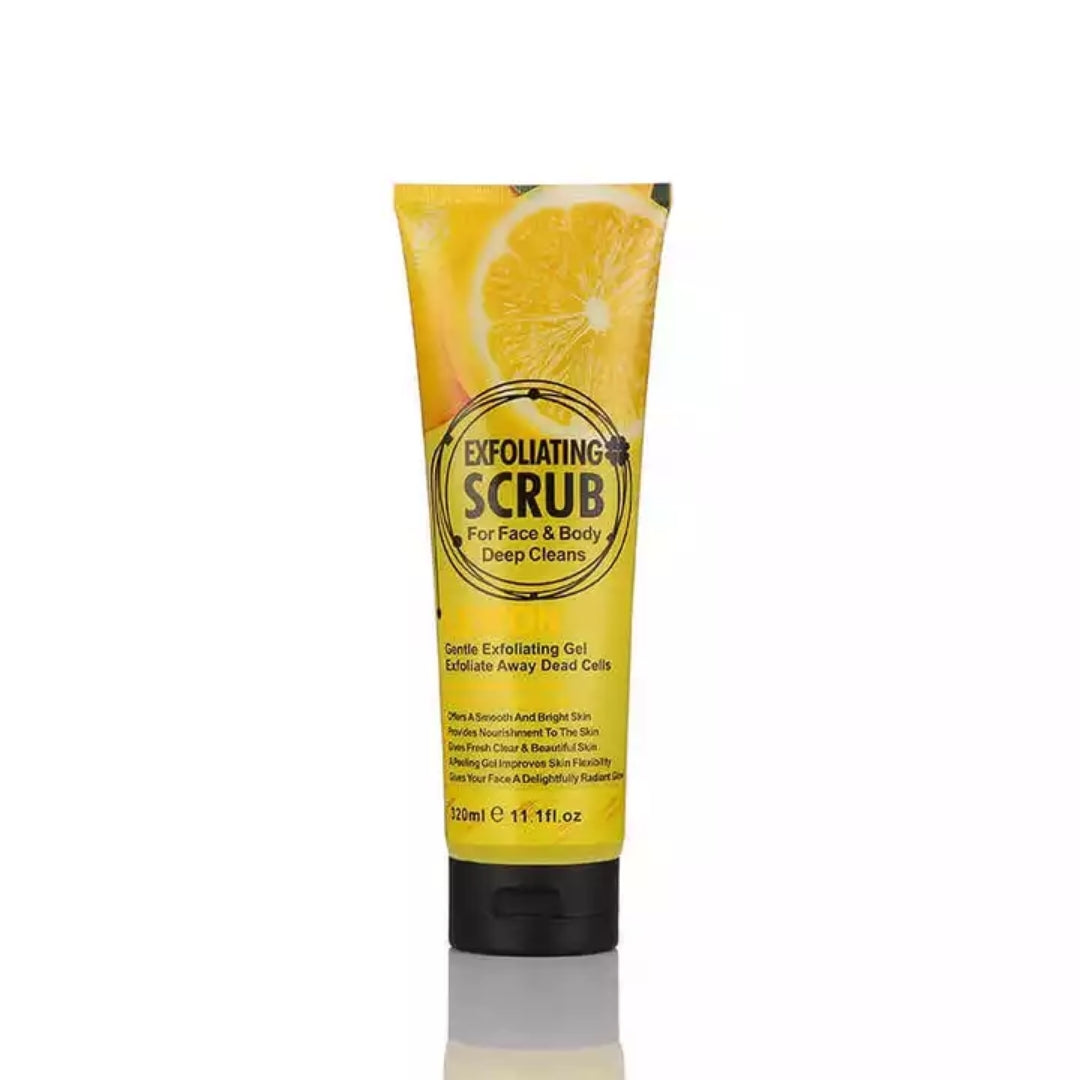 Fruit of the Wokali Lemon Exfoliating Scrub For Face & Body Dead Cells Deep Cleansing