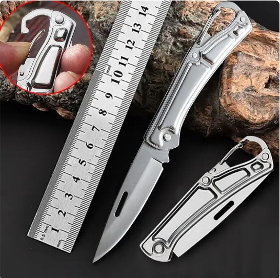 Pocket Folding Fruit Knife, Stainless Steel Outdoor Knife with Non-slip Handle for Kitchen Accessories
