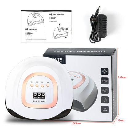 SUN T5 MAX 220W Blueque Nail Lamp 57 LEDS Nail Dryer Machine UV Light Drying Lamp For Drying Nail Gel Polish Auto Induction Nail Manicure Tool