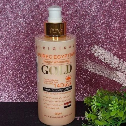 Purec Egyptian Pure Magic Whitening Gold Face And Body Lotion- 300ml