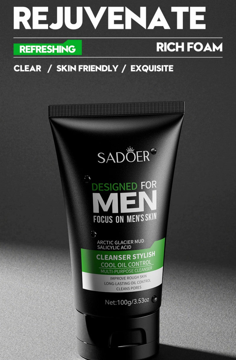 SADOER Facial cleanser for Men Oil Control Facial Cleanser for Men