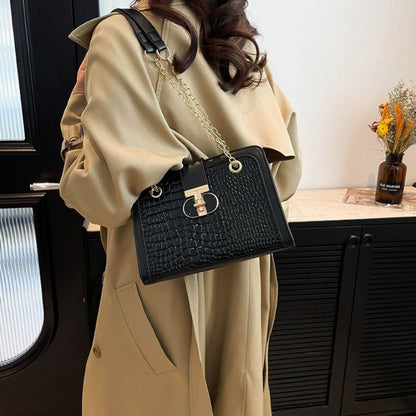 Mateamoda Chic and Fashionable Crocodile Pattern Sling Bag Crossbody Bag Underarm Handbag